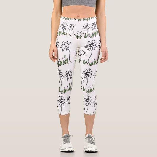 Drei kleine Blume Capri Leggings (Vorderseite)