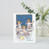 Drei kleine Engel Feiertagspostkarte (Stehend Vorderseite)