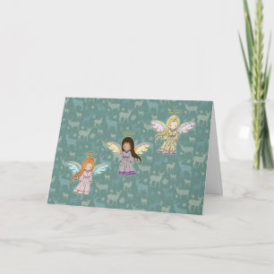 Drei kleine Engel Weihnachtskarte Feiertagskarte