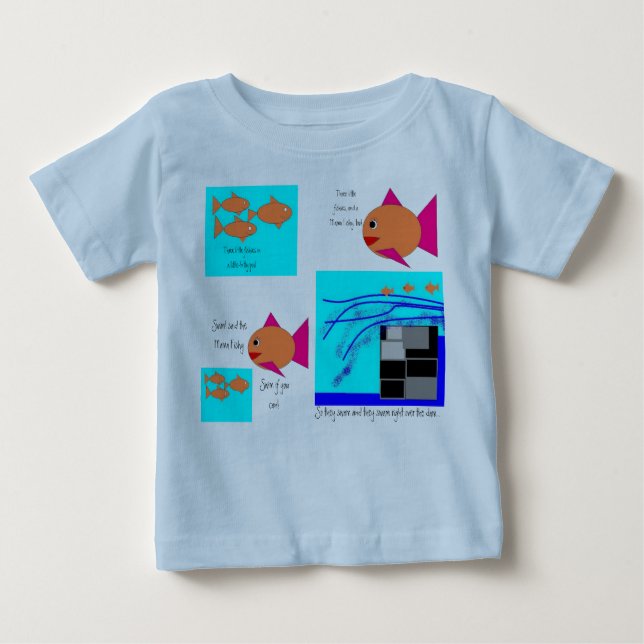 Drei kleine Fische Baby T-shirt (Vorderseite)