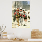 Drei kleine französische Kinder Vintag Poster (Küche)