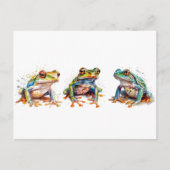 Drei kleine Frösche Postkarte (Vorderseite)