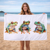 Drei kleine Frösche Strandtuch
