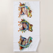 Drei kleine Frösche Strandtuch (Vorderseite)