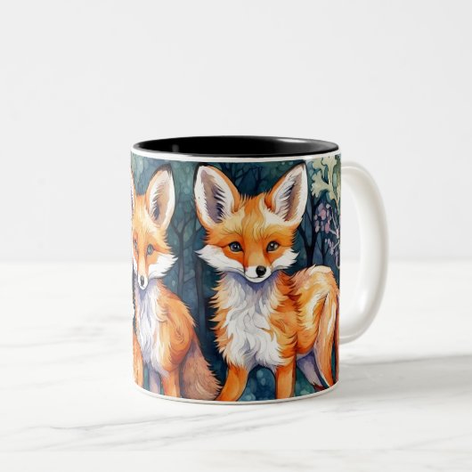 drei kleine Füchse Zweifarbige Tasse (VorderseiteRechts)