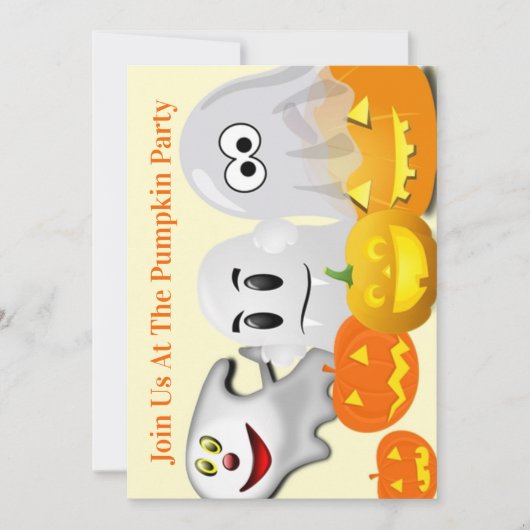 Drei kleine Geister Einladung (Vorderseite)