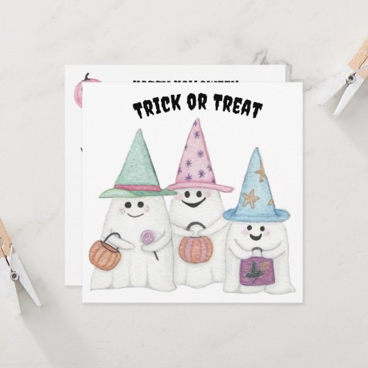 Drei kleine Geister Karte (Vorderseite/Rückseite Beispiel)