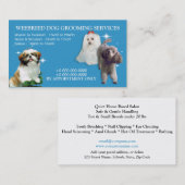 Drei kleine Hunde auf dem blauen weißen Visitenkarte (Vorne/Hinten)