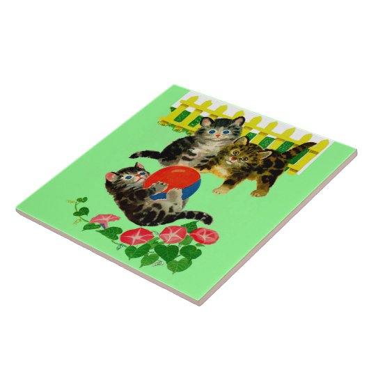 drei kleine Kätzchen Fliese (Seite)