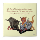 Drei kleine Kätzchen Fliese (Vorderseite)