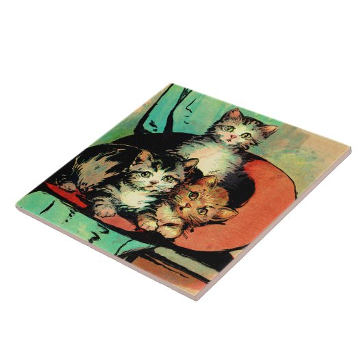 drei kleine Kätzchen Fliese (Seite)