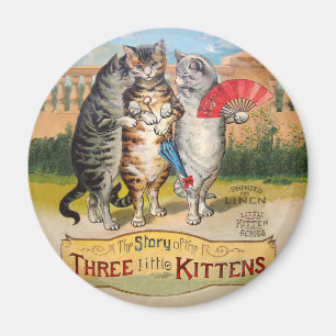 Drei kleine Kätzchen Mother Goose Illustration Magnet