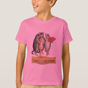 Drei kleine Kätzchen Mother Goose Illustration T-Shirt