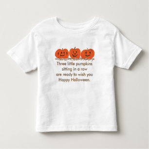 Drei kleine Kürbis Glückliche Halloween-Shirts Kleinkind T-shirt