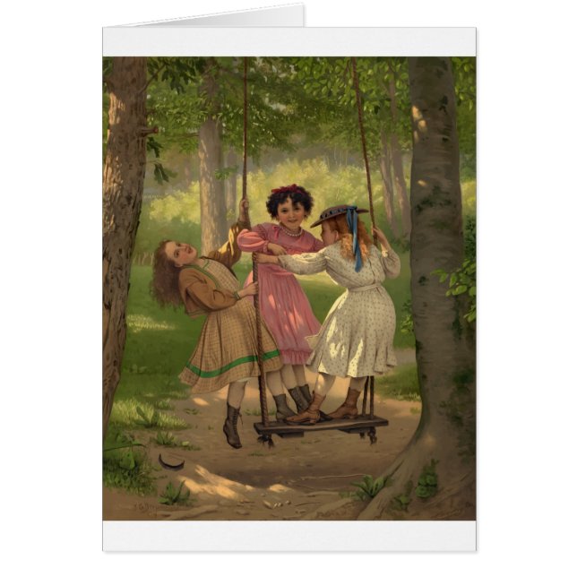 Drei kleine Mädchen zum Swing Playing Old (Vorne)