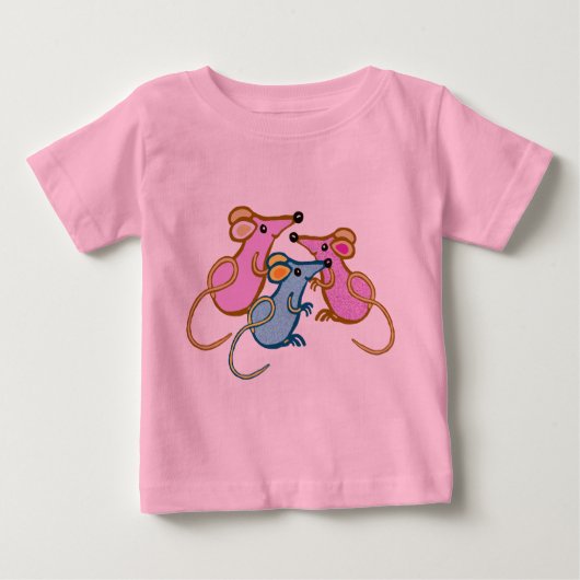 Drei kleine Mäuse Baby T-shirt (Vorderseite)
