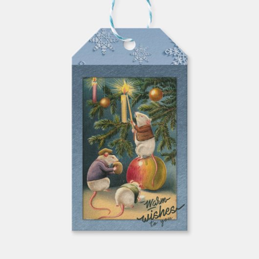 Drei kleine Mäuse dekorieren Baum Holiday-Geschenk Geschenkanhänger (Vorderseite)