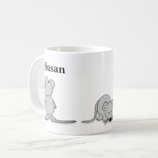 Drei kleine Mäuse Kaffeetasse (Vorderseite Links)