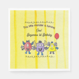 Drei kleine Monster Kindergeburtstag Papier Servie Serviette