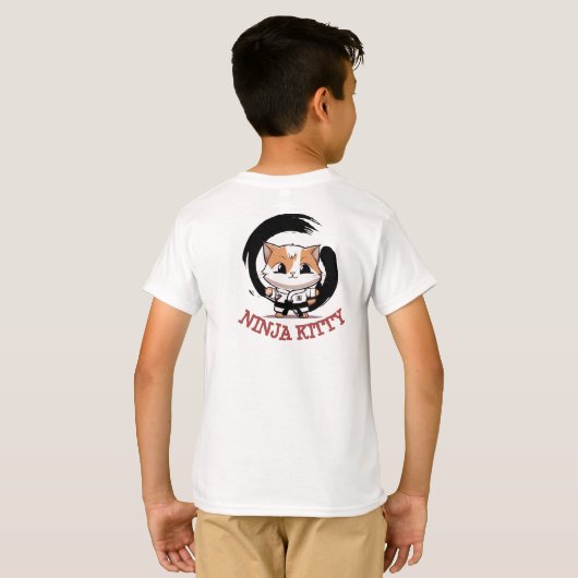 Drei kleine Ninja-Kätzchen T-Shirt (Schwarz voll)