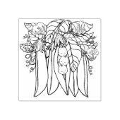 Drei kleine Platterbsen Triplets Gummi Briefmarke Gummistempel (Prägung)