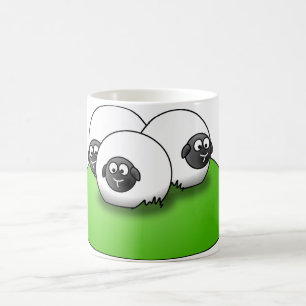 Drei kleine Schaf-Tassen Kaffeetasse