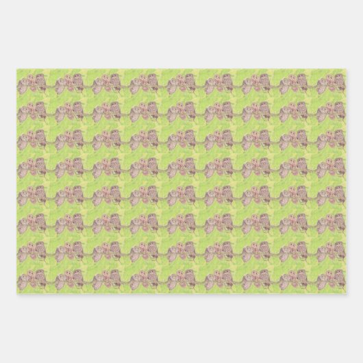 Drei kleine Schmuckschalen - Acrylmalerei. Geschenkpapier Set (Vorderseite 3)