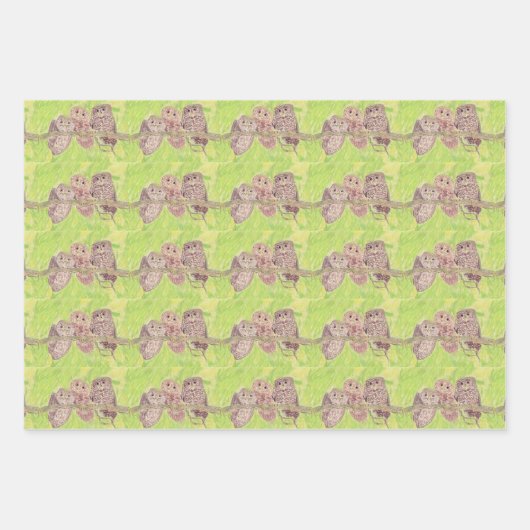 Drei kleine Schmuckschalen - Acrylmalerei. Geschenkpapier Set (Vorderseite)