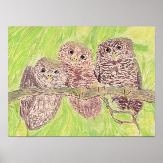 Drei kleine Schmuckschalen - Acrylmalerei. Poster (Vorne)