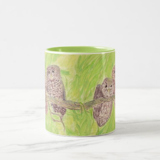 Drei kleine Schmuckschalen - Acrylmalerei. Zweifarbige Tasse (Mittel)