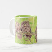 Drei kleine Schmuckschalen - Acrylmalerei. Zweifarbige Tasse (Vorderseite Links)