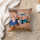Drei kleine Schwein-Kinderzimmer-Reim-Amerikaner Kissen (Decke)
