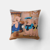 Drei kleine Schwein-Kinderzimmer-Reim-Amerikaner Kissen (Rückseite)