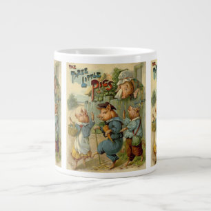 Drei kleine Schweinchen Vintage Märchen Jumbo-Tasse