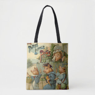 Drei kleine Schweinchen Vintage Märchen Tasche