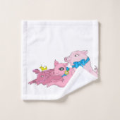 Drei kleine Schweine Badhandtuch Set (Waschlappen)