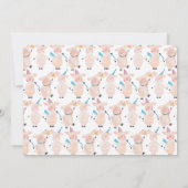 Drei kleine Schweine Big Bad Wolf, Mädchen 3. Gebu Einladung (Rückseite)