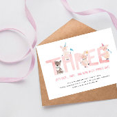 Drei kleine Schweine Big Bad Wolf, Mädchen 3. Gebu Einladung