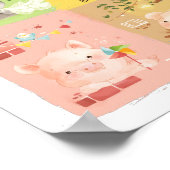 Drei kleine Schweine & Big Bad Wolf Poster (Ecke)