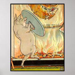 Drei kleine Schweine: Der Wolf fällt. Poster