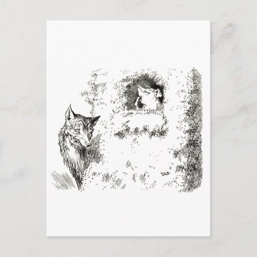 Drei kleine Schweine: Die zweite kleine Schweineka Postkarte (Vorderseite)