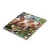 Drei kleine Schweine Fliese (Seite)
