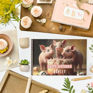 Drei kleine Schweine-Gästebuch Geburtstag Gästebuch