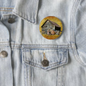 Drei kleine Schweine im rustikalen Stall schnarche Button (Beispiel)