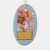 Drei kleine Schweine Kochwolf, Vintages Märchen Keramikornament (Rechts)