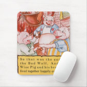 Drei kleine Schweine Kochwolf, Vintages Märchen Mousepad (Mit Mouse)