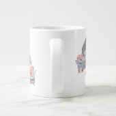 Drei kleine Schweine mit ihren Häusern Jumbo-Tasse (Rückseite)