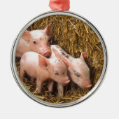 Drei kleine Schweine Ornament Aus Metall (Vorne)