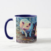 Drei kleine Schweine Pop Art Farm Style Tasse Cup (Links)