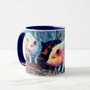 Drei kleine Schweine Pop Art Farm Style Tasse Cup
